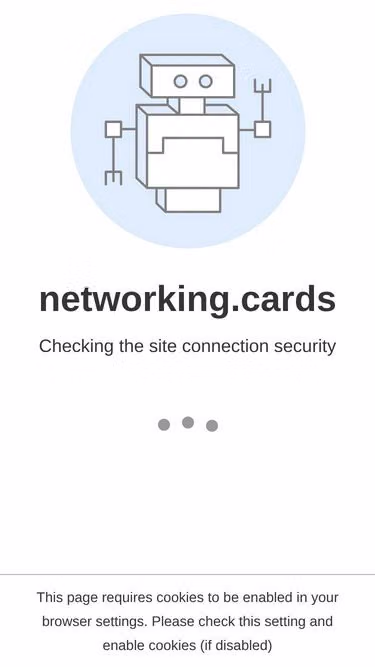 Screenshot of networking.cards