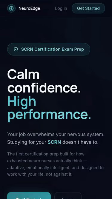 Screenshot of neuroedge.app