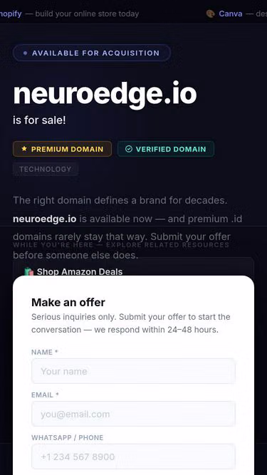Screenshot of neuroedge.io