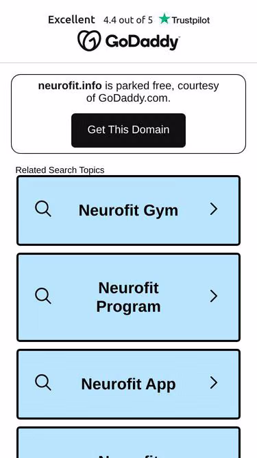 Screenshot of neurofit.info