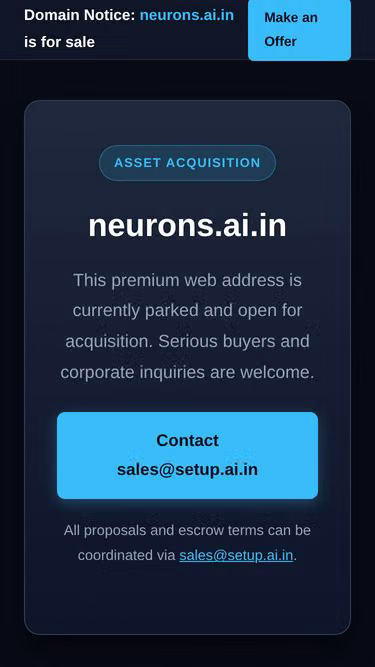 Screenshot of neurons.ai.in
