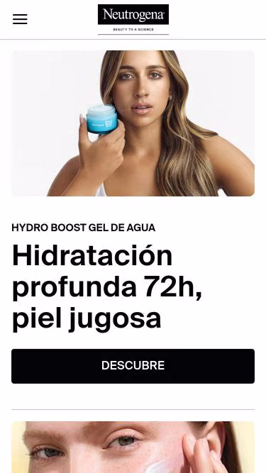 Screenshot of neutrogena.es