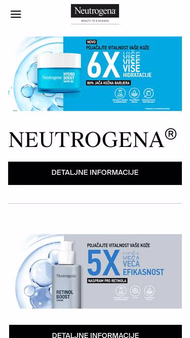 Screenshot of neutrogena.rs