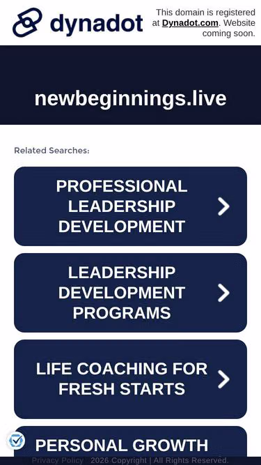 Screenshot of newbeginnings.live