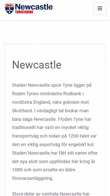 Screenshot of newcastle.nu