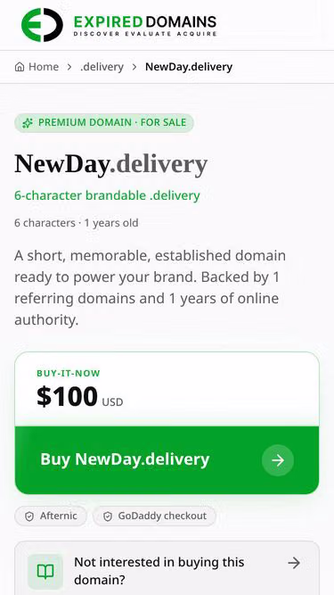 Screenshot of newday.delivery