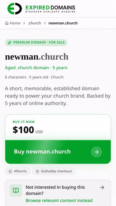Screenshot of newman.church