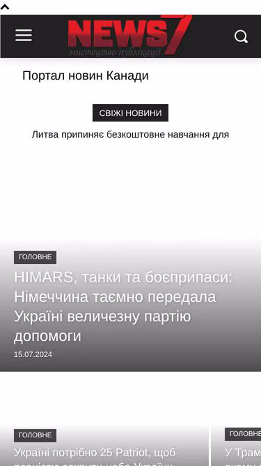 Screenshot of news7.ca