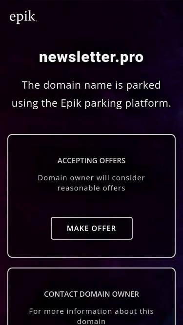 Screenshot of newsletter.pro