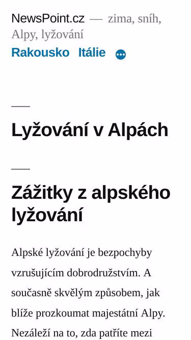 Screenshot of newspoint.cz