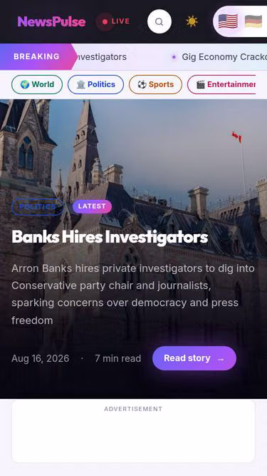 Screenshot of newspulse.dev