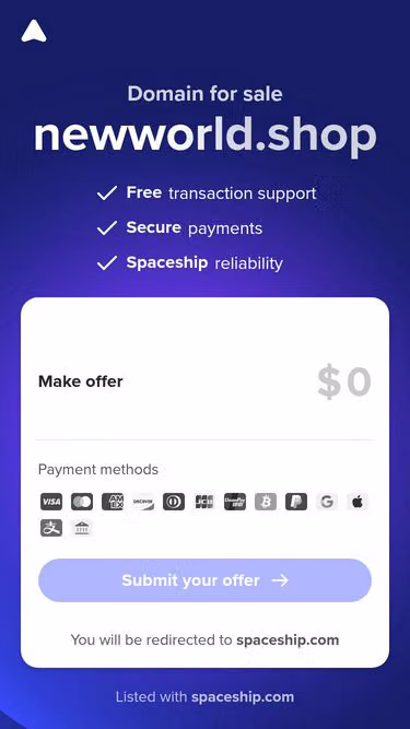 Screenshot of newworld.shop