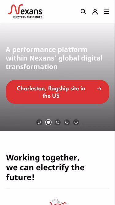 Screenshot of nexans.us