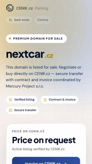 Screenshot of nextcar.cz