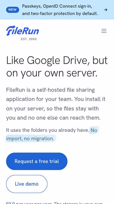 Screenshot of nextcloud.co