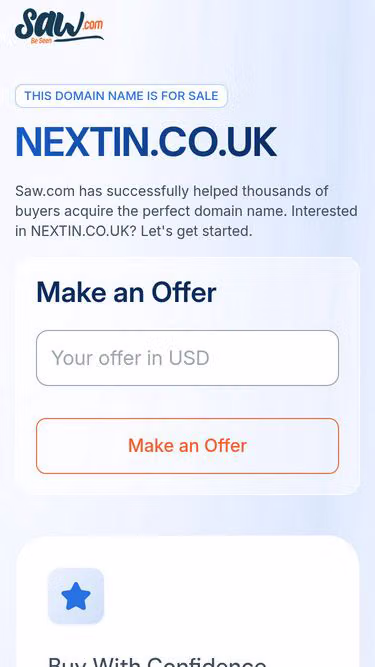 Screenshot of nextin.co.uk