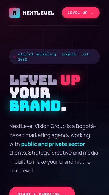 Screenshot of nextlevel.cards