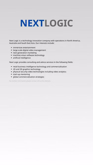 Screenshot of nextlogic.com.au