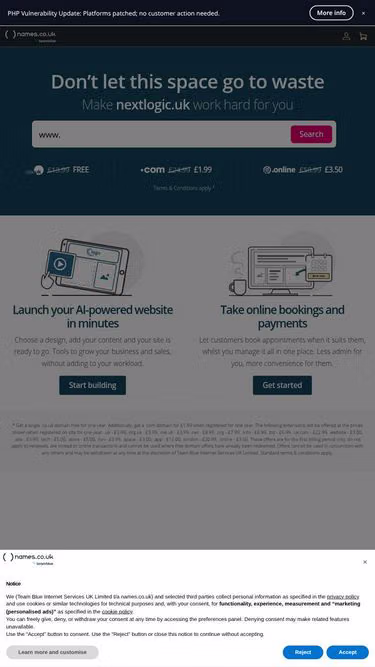 Screenshot of nextlogic.uk