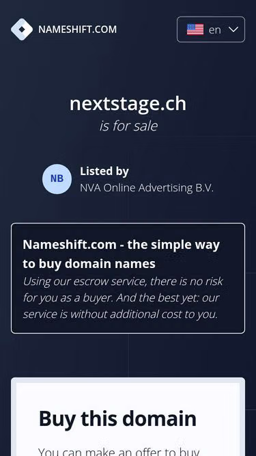 Screenshot of nextstage.ch