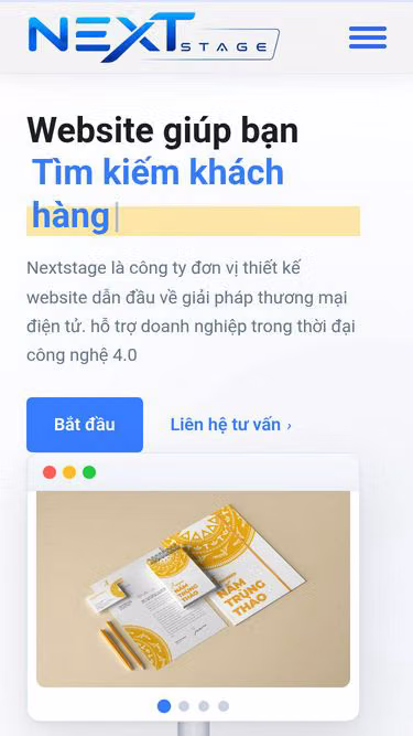 Screenshot of nextstage.vn
