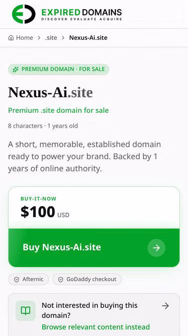 Screenshot of nexus-ai.site