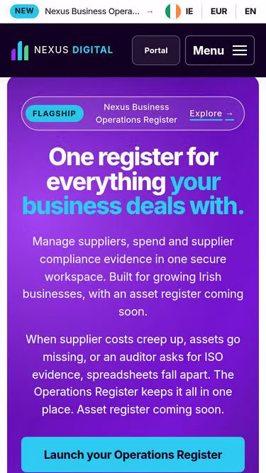 Screenshot of nexusdigital.ie