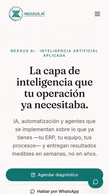 Screenshot of nexxus.ia.ve