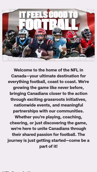 Screenshot of nfl.ca