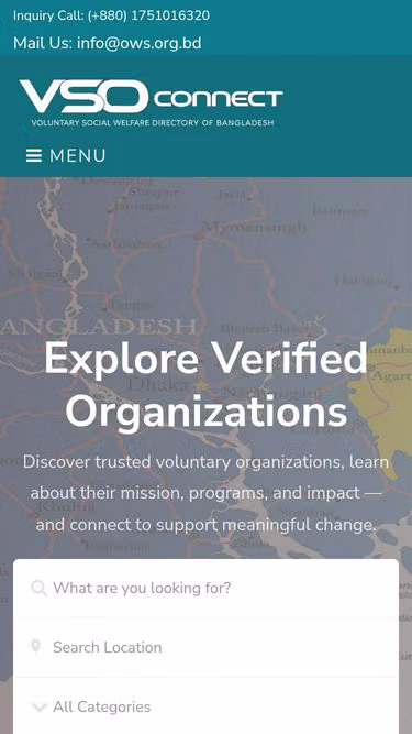 Screenshot of ngo.bd