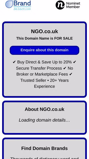 Screenshot of ngo.co.uk