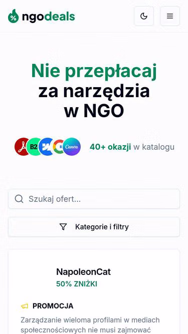 Screenshot of ngo.deals
