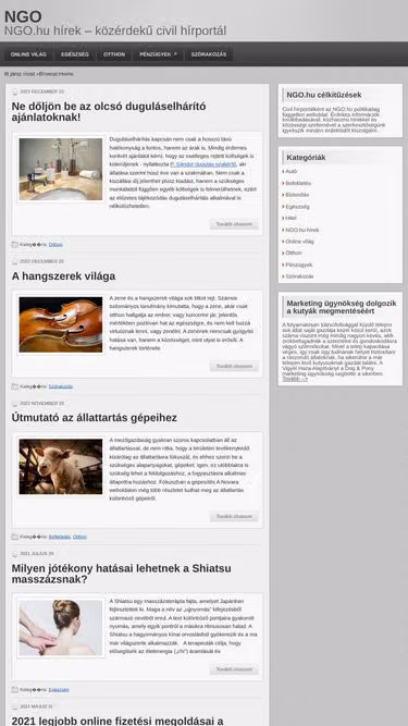 Screenshot of ngo.hu