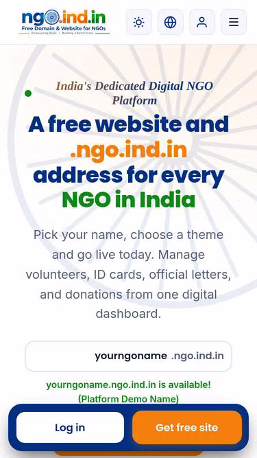 Screenshot of ngo.ind.in