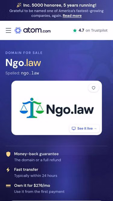 Screenshot of ngo.law