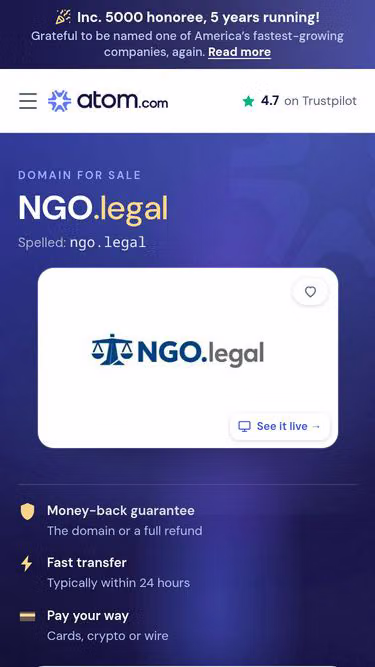 Screenshot of ngo.legal