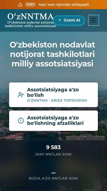 Screenshot of ngo.uz