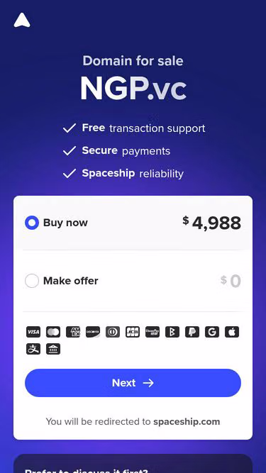 Screenshot of ngp.vc