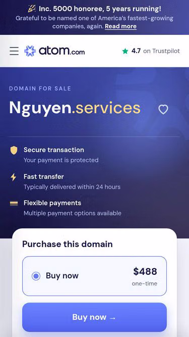 Screenshot of nguyen.services
