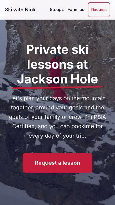 Screenshot of nick.ski