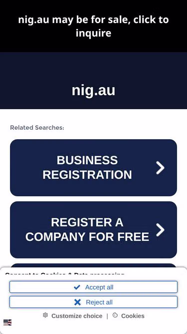 Screenshot of nig.au