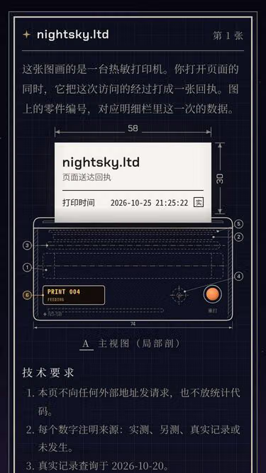 Screenshot of nightsky.ltd