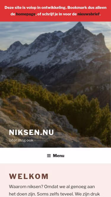 Screenshot of niksen.nu