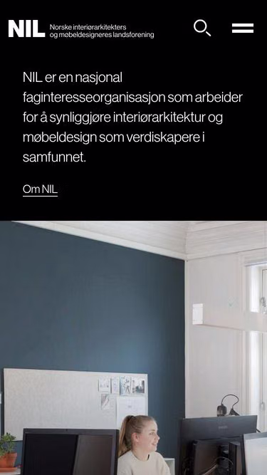 Screenshot of nil.no