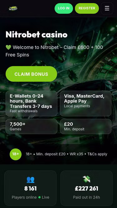 Screenshot of nitrobet.me.uk