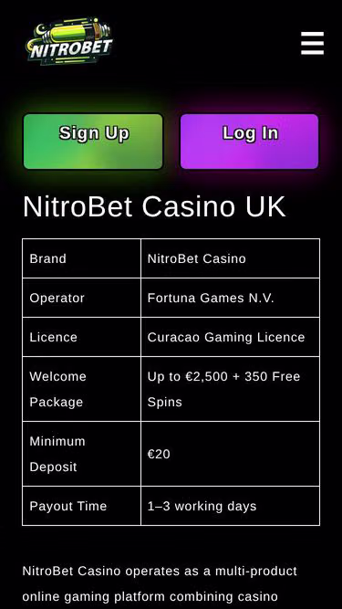 Screenshot of nitrobet.win