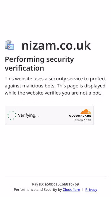 Screenshot of nizam.co.uk