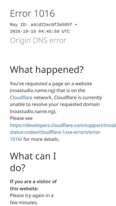 Screenshot of noastudio.name.ng