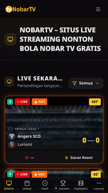 Screenshot of nobartv.today