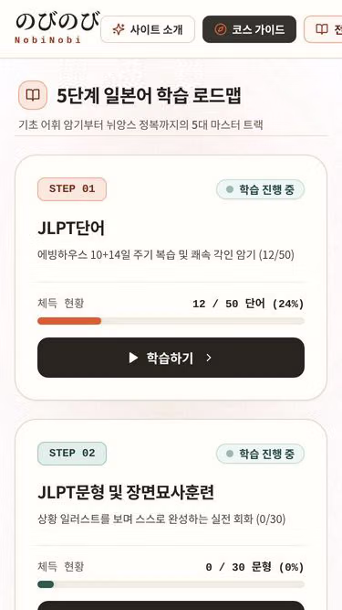 Screenshot of nobinobi.kr